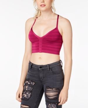 Guess Ottoman-stripe Cropped Bralette Top