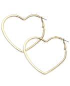 Thalia Sodi Flat Heart Hoop Earrings, Created For Macy's