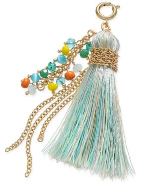 M. Haskell For Inc Gold-tone Tassel And Bead Clip-on Pendant, Only At Macy's