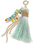 M. Haskell For Inc Gold-tone Tassel And Bead Clip-on Pendant, Only At Macy's