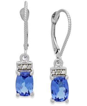 Tanzanite (2-1/5 Ct. T.w.) And Diamond Accent Drop Earrings In 14k White Gold