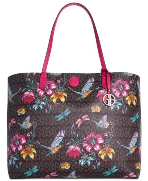 Giani Bernini Floral Signature Oversized Tote, Only At Macy's