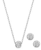 Children's Crystal Jewelry Set In 14k White Gold