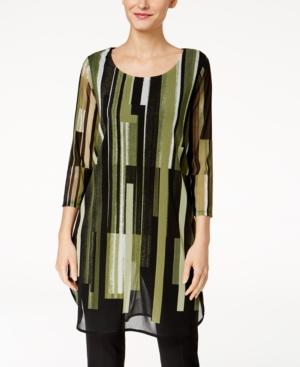 Alfani Striped Illusion Tunic, Created For Macy's