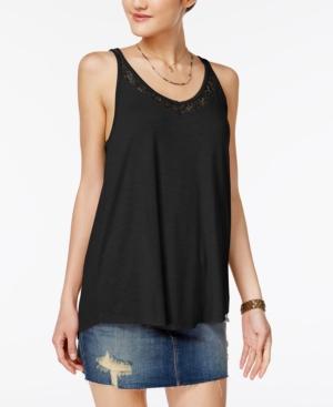 Hippie Rose Juniors' Lace-trim Tank Top