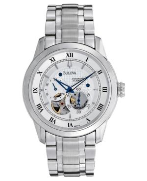 Bulova Watch, Men's Automatic Bva-series Stainless Steel Bracelet 42mm 96a118