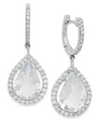Aquamarine (6 Ct. T.w.) And Diamond (3/4 Ct. T.w.) Earrings In 14k White Gold
