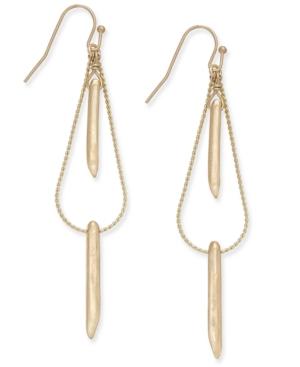 Inc International Concepts Gold-tone Double Point Teardrop Earrings, Only At Macy's