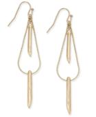 Inc International Concepts Gold-tone Double Point Teardrop Earrings, Only At Macy's