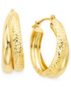10k Gold Double Hoop Earrings