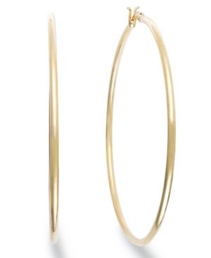 Giani Bernini 24k Gold Over Sterling Silver Large Hoop Earrings, 2-1/3