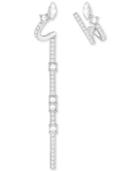 Swarovski Silver-tone Crystal Mismatch Earrings