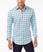 Tasso Elba Men's Windowpane-print Shirt, Created For Macy's
