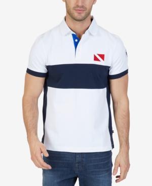 Nautica Men's Slim-fit Colorblocked Embroidered-logo Polo