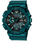 G-shock Men's Analog-digital Turquoise Bracelet Watch 55x51mm Ga110nm-3a