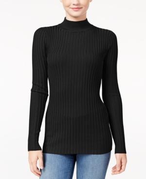 Pink Rose Juniors' Fine Gauge Mock-neck Sweater