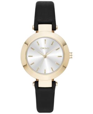 Dkny Women's Stanhope Black Leather Strap Watch 28mm Ny2413