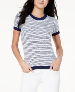 Maison Jules Patterned Ringer Sweater, Created For Macy's