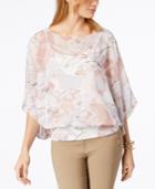 Alfani Printed Banded-bottom Top, Created For Macy's