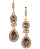 Givenchy Rose Gold-tone Halo Double Drop Earrings