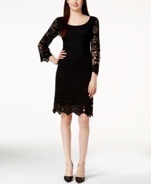 Alfani Petite Crochet Lace Shift Dress, Only At Macy's