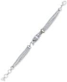 Lucky Brand Silver-tone Beaded Chain Fish Bracelet