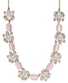 Kate Spade New York Gold-tone Pink Stone And Crystal Collar Necklace