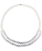 Cultured Freshwater Pearl (7mm) Ombre Double Strand Collar Necklace