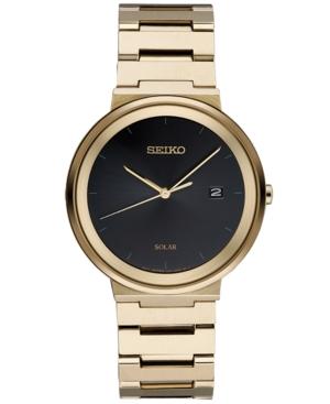 Seiko Men's Solar Essentials Gold-tone Stainless Steel Bracelet Watch 40mm