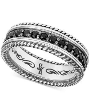 Scott Kay Men's Black Sapphire Ring (1-3/4 Ct. T.w.) In Sterling Silver