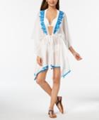 I.n.c. Embroidered Drawstring Kimono Cover-up, Created For Macy's