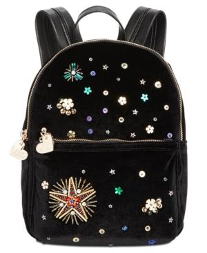 Betsey Johnson Velvet Small Backpack