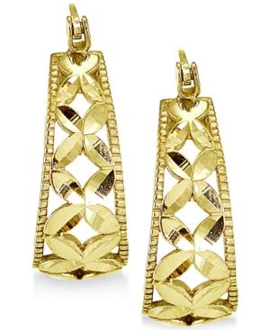 Giani Bernini Floral Hoop Earrings, Created For Macy's