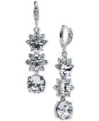 Givenchy Crystal Triple Drop Earrings