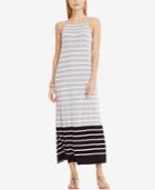 Vince Camuto Striped Colorblocked Maxi Dress