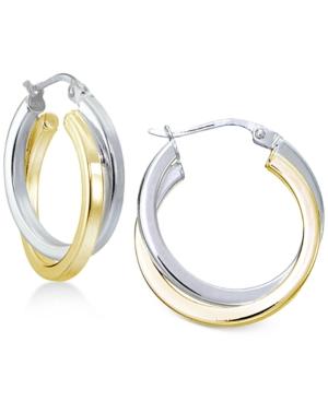 Giani Bernini Two-tone Twist Hoop Earrings, Only At Macy's