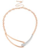 Kenneth Cole Two-tone Geometric Frontal Necklace