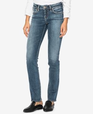 Silver Jeans Co. Juniors' Suki Curvy-fit Straight-leg Jeans