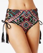 Coco Rave Sasha Printed High-waist Side-tie Bikini Bottoms Women's Swimsuit