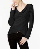 Inc International Concepts Cowl-neck Crossover Sweater, Only At Macy's
