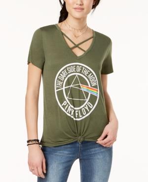 Freeze 24-7 Juniors' Pink Floyd Crisscross Graphic T-shirt