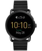 Fossil Women's Digital Q Wander Black Silicone Strap Smart Watch 45mm Ftw2103
