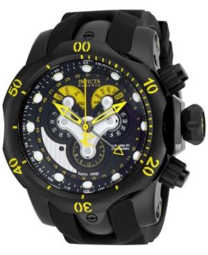 Invicta Men's Chronograph Reserve Venom Black Polyurethane Strap Watch 54mm 14459