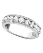 Round-cut Diamond Band Ring In 14k White Gold (1 Ct. T.w.)