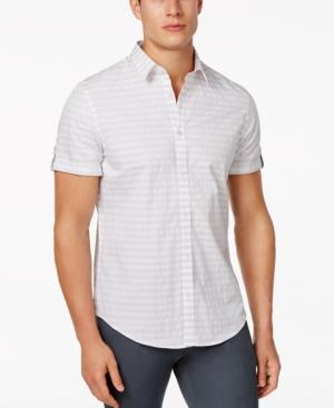 Calvin Klein Men's Broken Stripe Cotton Shirt