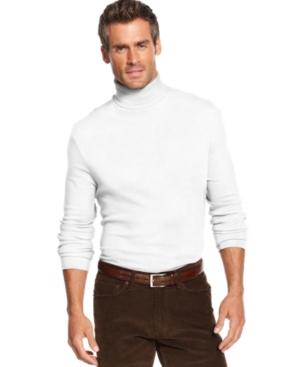 John Ashford Big And Tall Long-sleeve Turtleneck Interlock Shirt