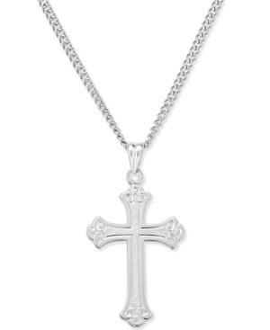 Cross Pendant Necklace In Sterling Silver