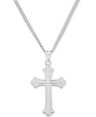 Cross Pendant Necklace In Sterling Silver