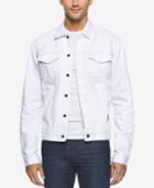 Calvin Klein Jeans Men's Painted White Jean Jacket