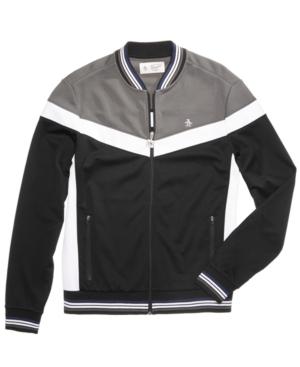Original Penguin Men's Slim-fit Colorblocked Track Jacket